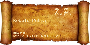 Kobold Petra névjegykártya